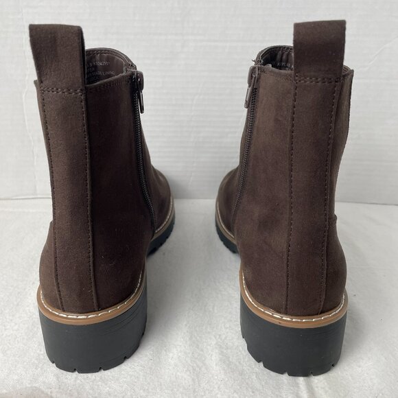 Kensie Kayla Chelsea Faux Suede Boot in Brown - Picture 4 of 8